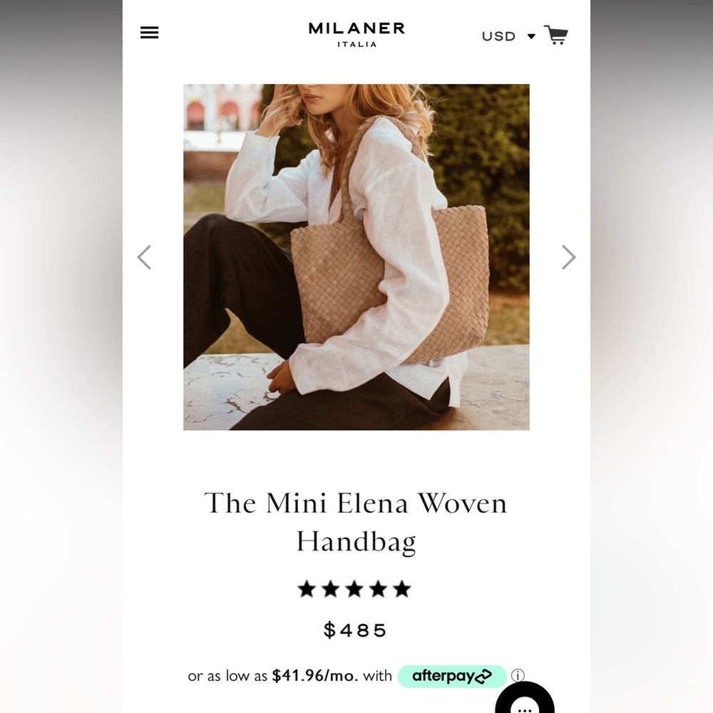 WORN ONCE MINI MILANER TOTE IN TAUPE